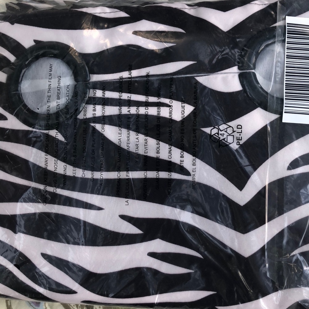 Zebra Shower Curtain; Good for fabric for curtains or crafts